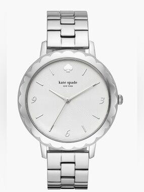 Kate Spade New York Metro Womens Silver Bracelet Watch 38mm Stainless Steel $248